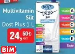 DOST PLUS MULTİVİTAMİN SÜT DOST PLUS MULTİVİTAMİN SÜT